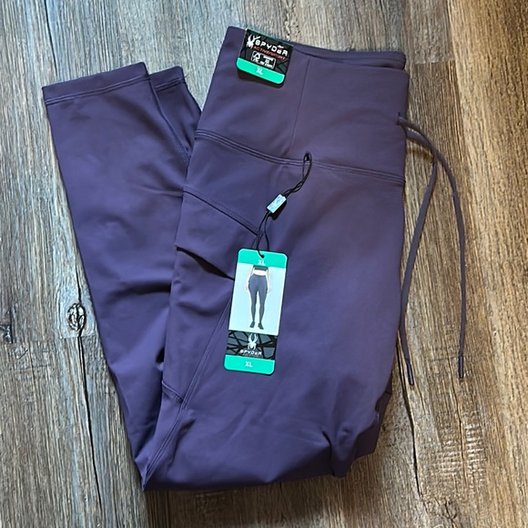 NWT Spyder purple leggings pockets XL - Picture 1 of 3
